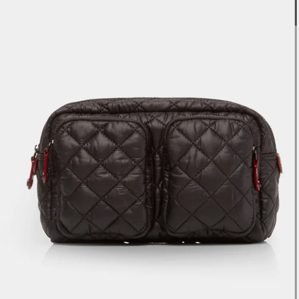 MZ Wallace Black Rec Large Savoy Cosmetic Bag